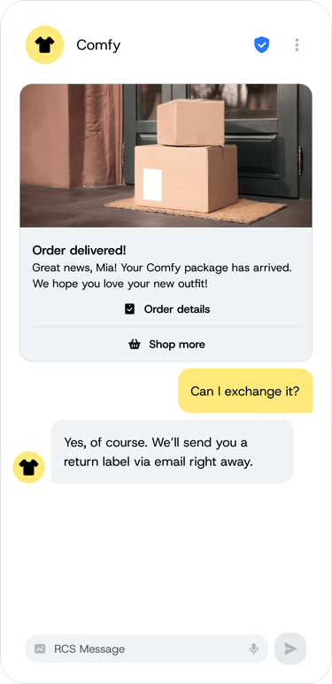 RCS Message retail