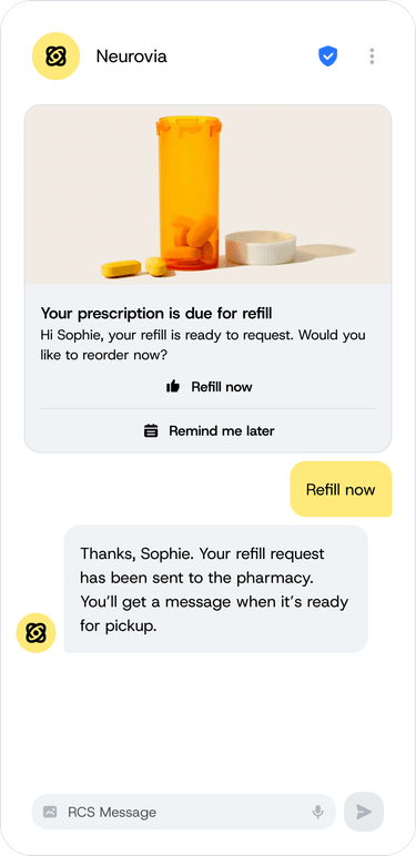 RCS message - Healthcare